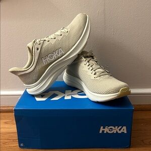 NEW Hoka Men’s Solimar Beige Running Shoe Size 10 D
